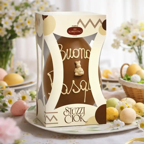 Uovo decorato 800g cioccolato - uovo,
