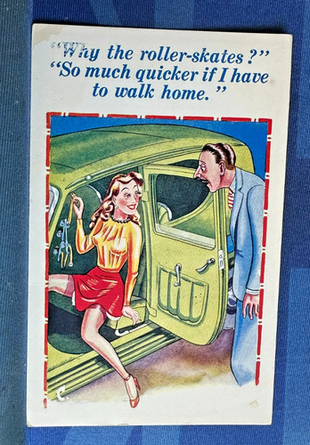 Saucy comic postcard 1950s - saucy,