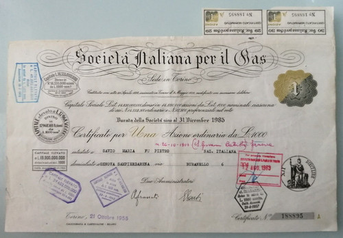 Societa italiana per gas - societa',