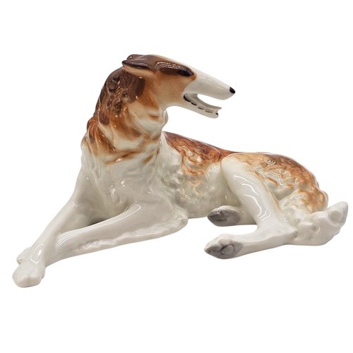 Statuina borzoi porcellana - statuina,