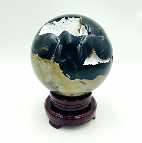 Massive volcano agate crystal - massive,