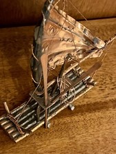 Zattera modellino - Scultura In Rame Barca a Vela