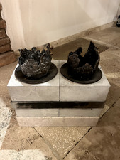 Scultura arte bronzo Travertino titolo ELEMENTS artist DAVID PAGNOTTA MONTELEONE