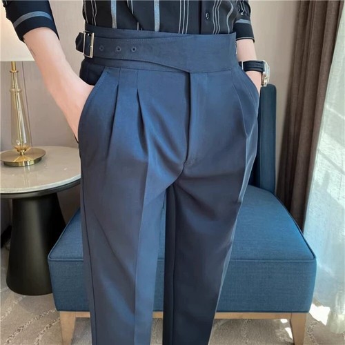 Pantalone uomo plissettato