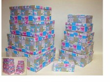 CONTENITORI SCATOLE BIANCHERIA INDUMENTI CAMERA CAMERETTA ARMADIO SET 5 PEZZI