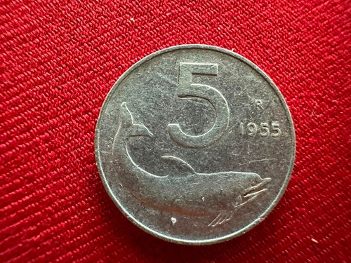 Moneta italia lire - italia, 5