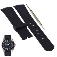 Black Rubber Strap for Corum