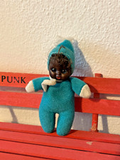 Fiammiferino GIG Fiammiferini vintage bambino nero, vestito azzurro anni 80