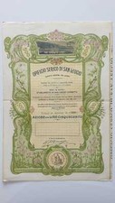 1902 OPIFICIO SERICO DI SAN LEUCIO Azione da nom.500 Lire Cert. n.209 di 600 tot
