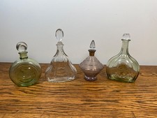 4 VINTAGE GLASS LARGE