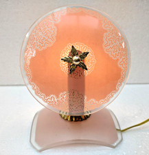 Lampada abat-jour rosa Italia anni 60 Vintage in  vetro e ottone