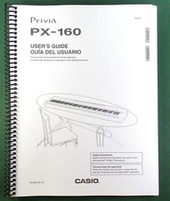 Casio PX-160 Instruction Manual: 38 Pages Coil Bound & Protective Covers!
