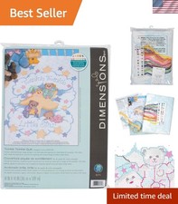 Kit Trapunta Punto Croce Neonato Stelle Asilo Letto Coperta Bambini 34x43