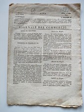 ROMA 1819 BORSA MERCI E VALUTE SUL "GIORNALE DEL COMMERCIO"