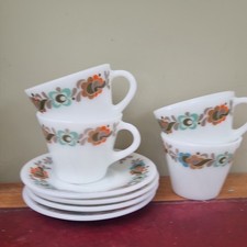 4 tazze da tè vintage retrò