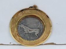 vecchia MEDAGLIA 1 TROFEO RAG F PELLEGRINO CAVA DE TIRRENI cane caccia metallo