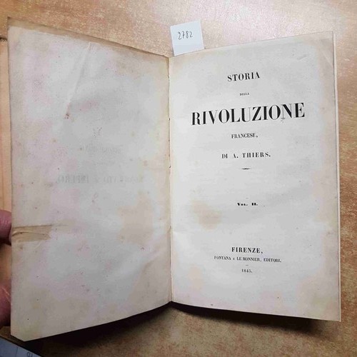 Thiers storia della - storia,