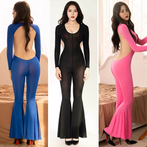 Body donna trasparente senza