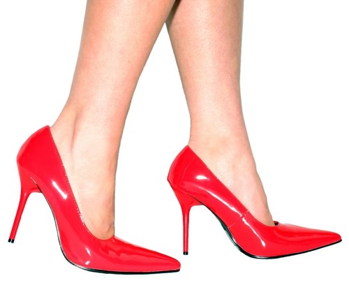 Scarpe corte rosse vernice