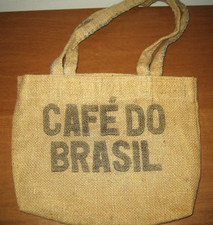 Borsa in tessuto Juta pubblicita CAFE' DO BRASIL - vintage da collezione
