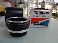 [NC] TAMRON F-SYSTEM 2X TELE CONVERTER FOR PENTAX K CON CUSTODIA JAPAN