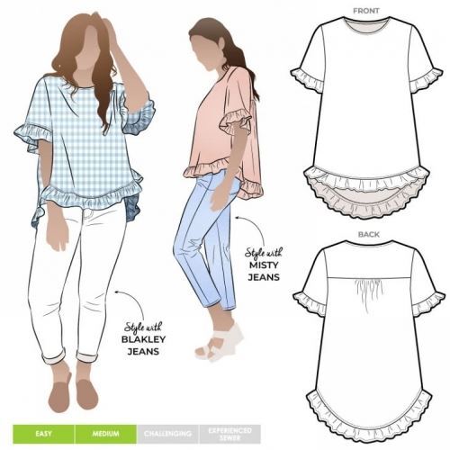 Top selina modello - top, cucito