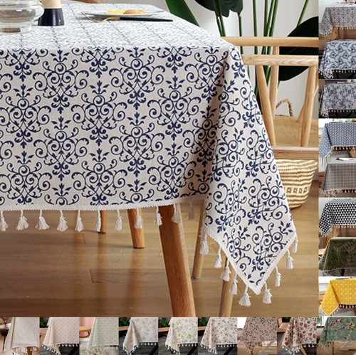 Tovaglia lino cotone floreale