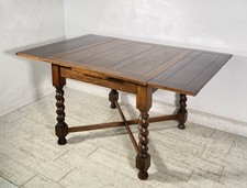 ANTICO TAVOLO PRANZO ALLUNGABILE A TIRO LEGNO 1800 LUIGI FILIPPO TABLE ROCCHETTO