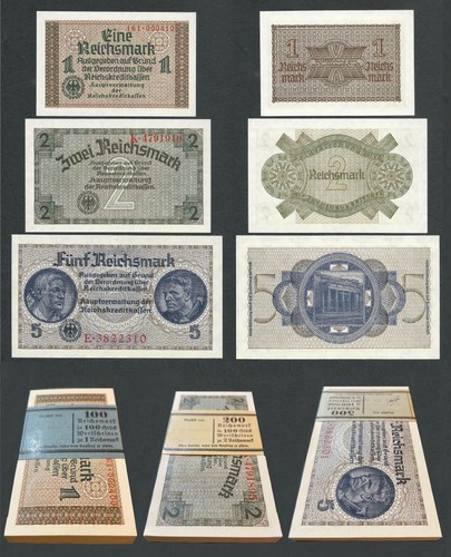 Germany lot 5 reichsmark - lot, 1-2-5