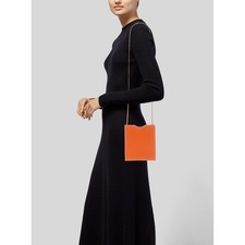 Borsa a tracolla Hermes Onimaitou Pochette arancione pelle di vitello brique box