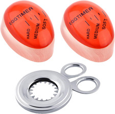 2 Timer per Uova, 1 Frittata, Indicatore Di Cambio Colore, Timer Ovale Da Cucina