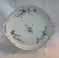 Bernardaud Limoges Myosotis France servizio floreale piatto torta blu non dimenticarmi