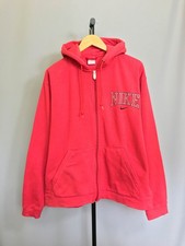 Felpa Nike Vintage con cappuccio full zip rossa da uomo grande