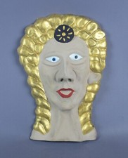 Viso scultura terracotta viso donna artigianato firmato G. Allisano S. IlarIo RC