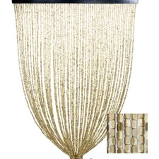 Tenda Perline Legno Beige