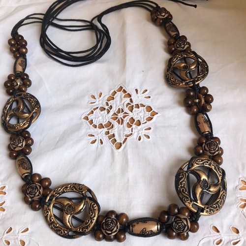 Cintura vintage con perline - , di
