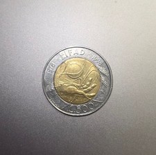 500 Lire IFAD 1978-1998.  - Italia -  Rarissima. Da collezione