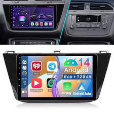 6+128G Android 14 autoradio Carplay BT5 GPS navigatore per VW Tiguan AD1 AX1 2016-2020