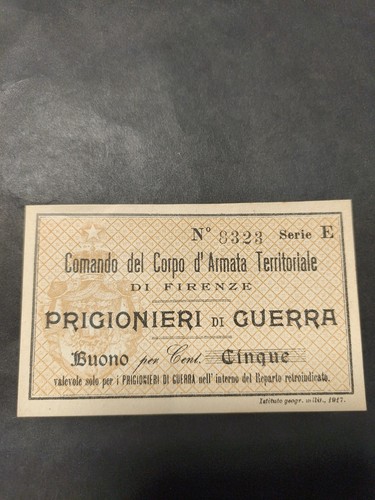 Buono centesimi 1917 - buono, firenze