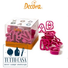 TAGLIAPASTA LETTERE ALFABETO FORMA PER BISCOTTI DECORA 27 PEZZI GRANDI 