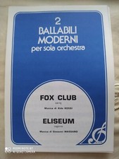 ALDO ROSSI "FOX CLUB" - GIOVANNI MASSANO "ELISEUM" - 1986 - ED. SEDIMUS - MILANO