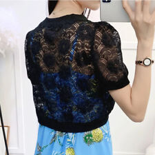 Cardigan donna fiori pizzo