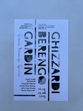 Gianni Berengo Gardin autografo Ghizzardi