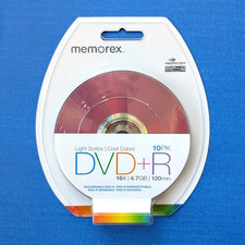 Memorex LightScribe COOL COLOR DVD+R confezione da 10 dischi 4,7 GB 120 minuti 16X SIGILLATO