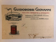 Cartolina Pubblicitaria Stabilimento Estratto di Pomodoro Parma Italia c12