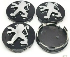 4 hubcaps 60mm black silver