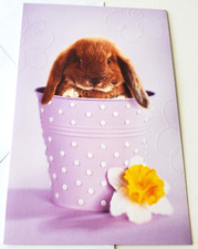 Easter Card Glittery Cute