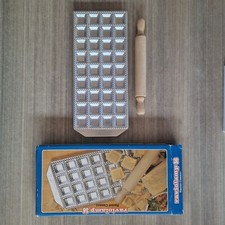 Stampo ravioli Raviolamp 36 con mattarello Made in Italy Vintage IPS Torino