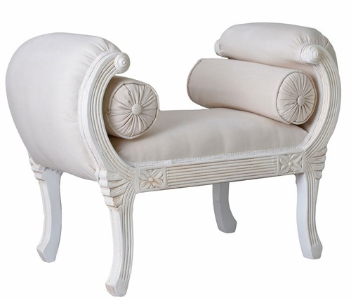 Sofa barocco panchina - sofa, bianca