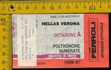 Biclietto Calcio Hellas Verona Inter 1996 97